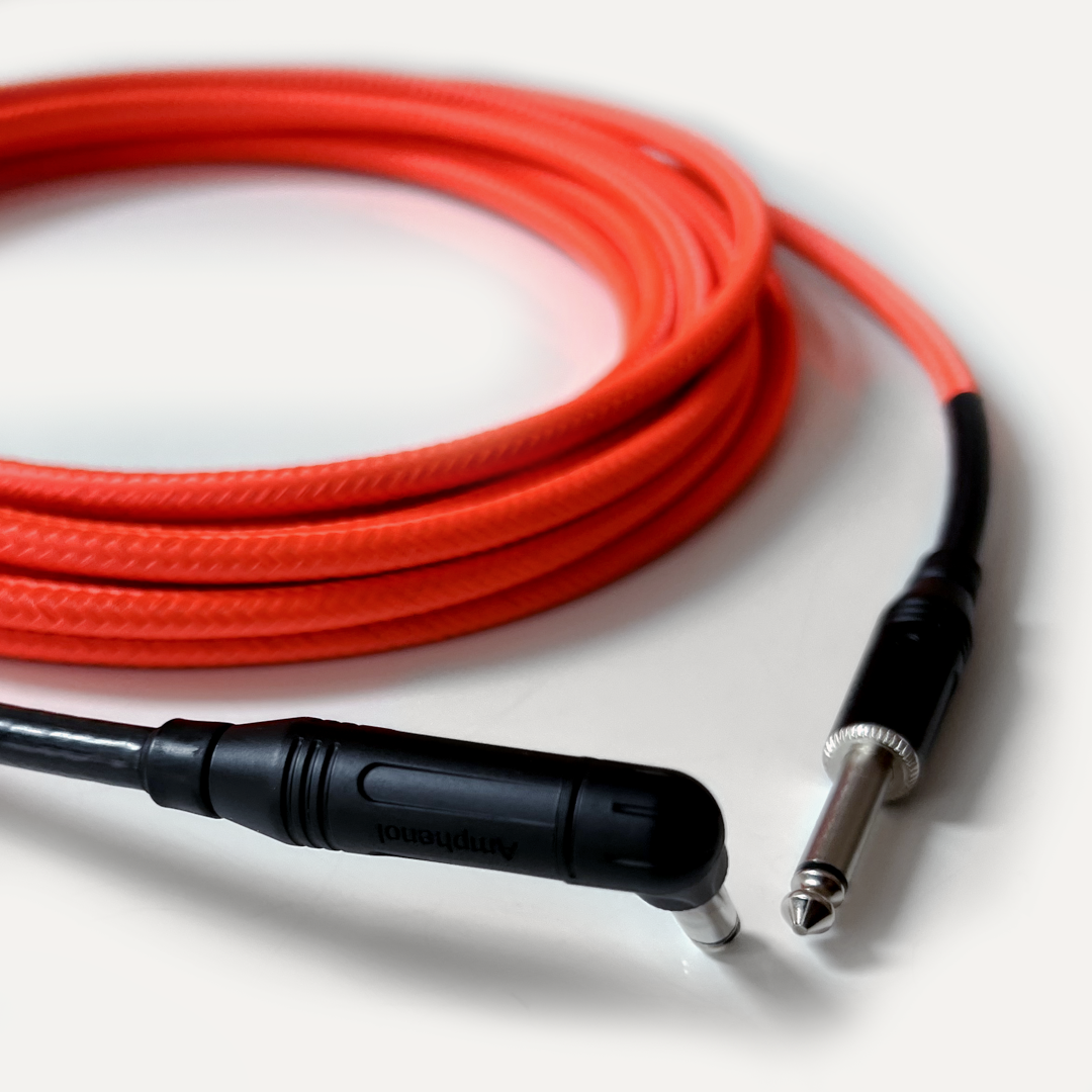 Fluo Orange // Textile cable 90° and Straight plugs - Image 3