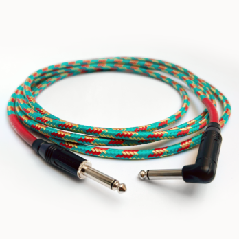 80´s Mood // Textile cable 90° and Straight plugs
