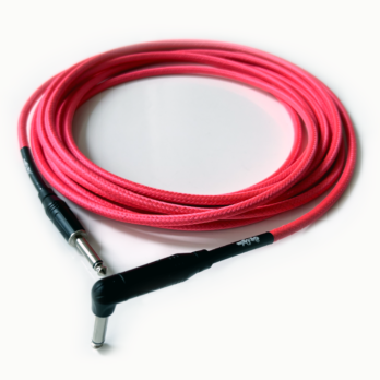 Fluo Pink // Textile cable 90° and Straight plugs