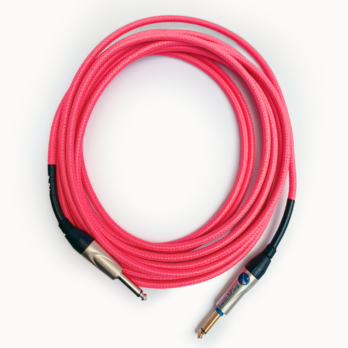 Fluo Pink // Textile cable  Straight silent  plugs